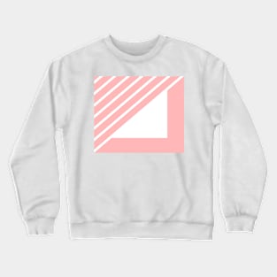 Abstract geometric pattern - pink and white. Crewneck Sweatshirt